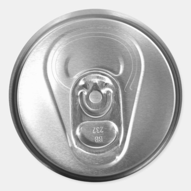 Adesivo Redondo Vinheta de latas fechada (Frente)