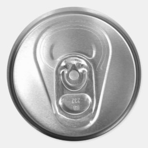 Adesivo Redondo Vinheta de latas fechada