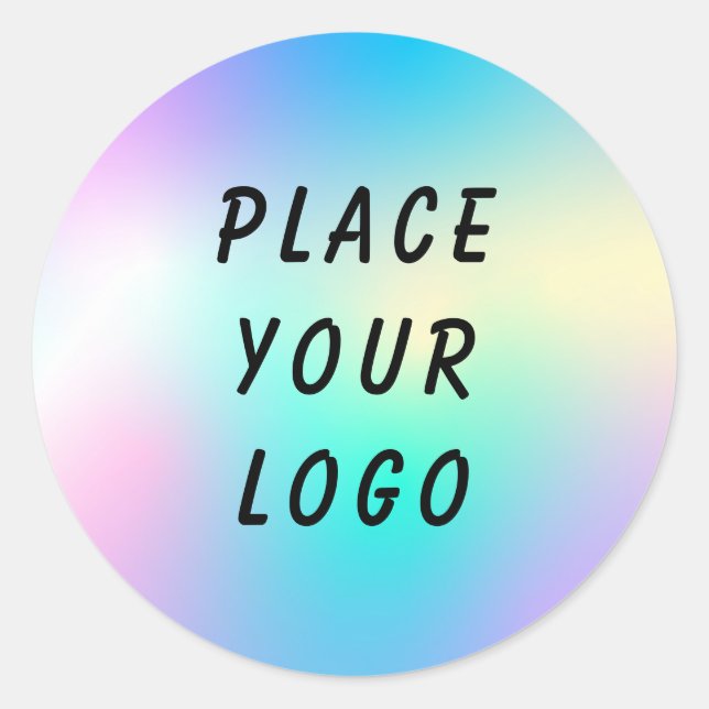 Adesivo Redondo Vinheta de logotipo (Frente)