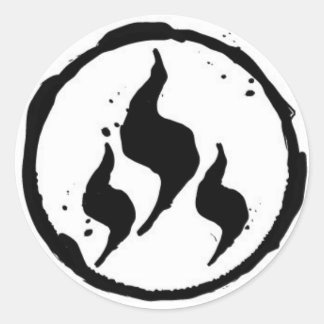 Adesivo Redondo Vinheta de logotipo