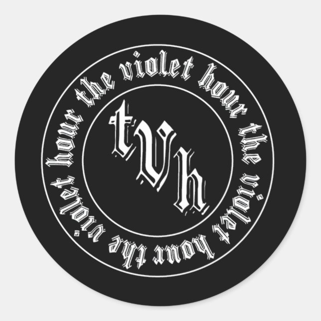 Adesivo Redondo Vinheta de logotipo (Frente)