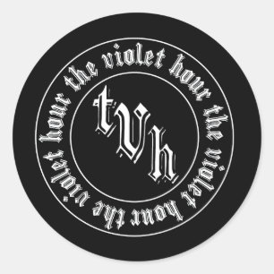 Adesivo Redondo Vinheta de logotipo