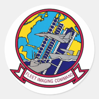 Adesivo Redondo Vinheta de Logotipo do Comando de Imagem da Frota