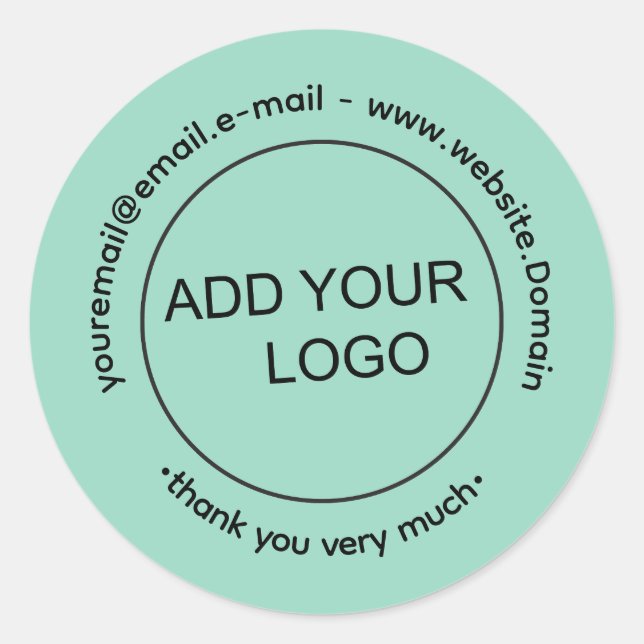 Adesivo Redondo Vinheta de logotipo personalizado de cor flexível (Frente)