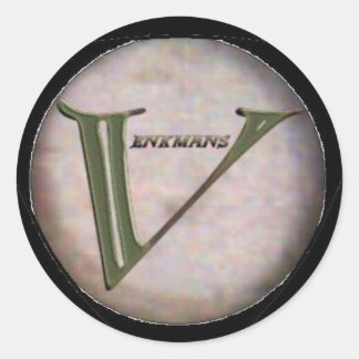 Adesivo Redondo Vinheta de logotipo Venkman