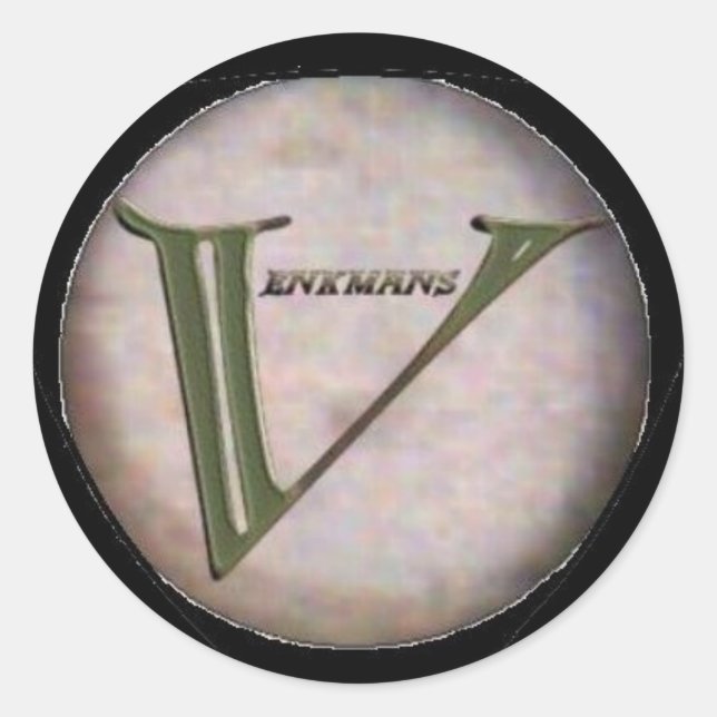 Adesivo Redondo Vinheta de logotipo Venkman (Frente)