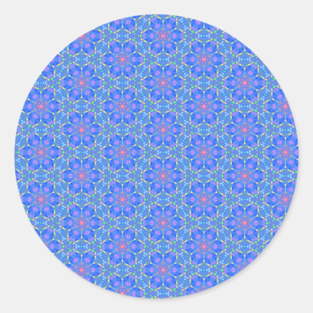 Adesivo Redondo Vinheta de meditação da glândula pineal aberta (Frente)