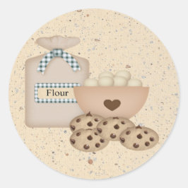 Adesivo Redondo Vinheta de Mercadorias Embaladas