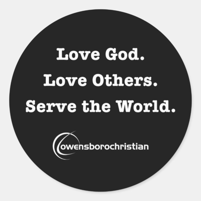 Adesivo Redondo Vinheta de missão OCC preto 3" (Frente)