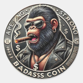 Adesivo Redondo Vinheta de moedas BOOJI