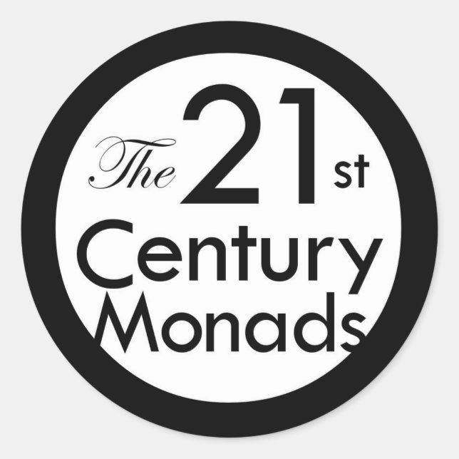 Adesivo Redondo Vinheta de Monads Circular (Frente)