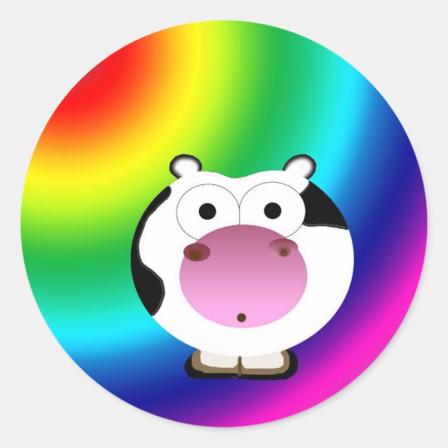 Adesivo Redondo Vinheta de moo irregular (Frente)