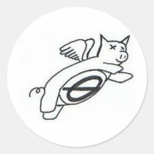 Adesivo Redondo Vinheta de mosca dos suínos