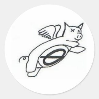 Adesivo Redondo Vinheta de mosca dos suínos