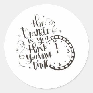 Adesivo Redondo Vinheta de movimento