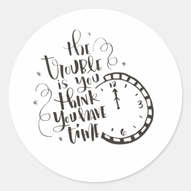 Adesivo Redondo Vinheta de movimento (Frente)