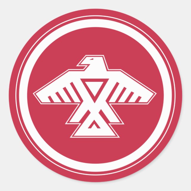Adesivo Redondo Vinheta de Nação Anishinabek (Frente)