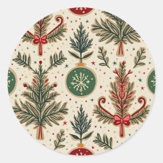 Adesivo Redondo vinheta de natal