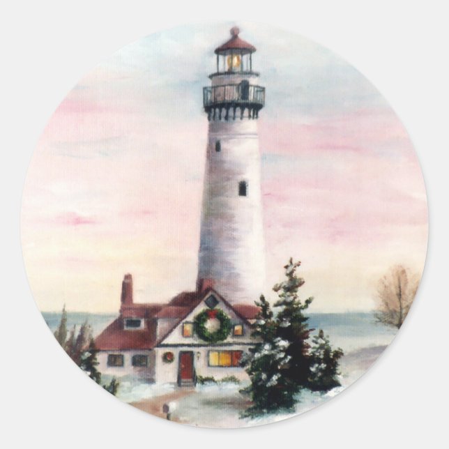 Adesivo Redondo Vinheta de Natal (Frente)