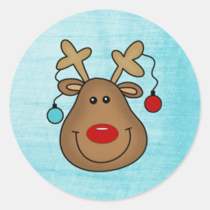 Adesivo Redondo Vinheta de Natal
