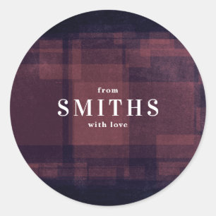 Adesivo Redondo Vinheta de Natal do giz do marinho