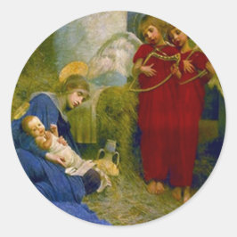 Adesivo Redondo Vinheta de Natal dos Guardian Angels