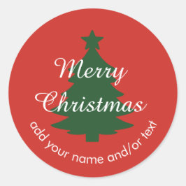 Adesivo Redondo Vinheta de Natal Personalizada Tradicional - Verme