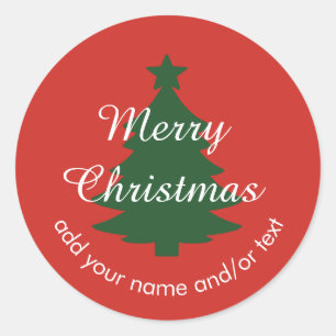 Adesivo Redondo Vinheta de Natal Personalizada Tradicional - Verme