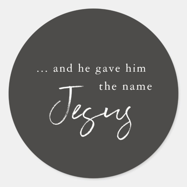 Adesivo Redondo Vinheta de Natal Religiosa (Frente)