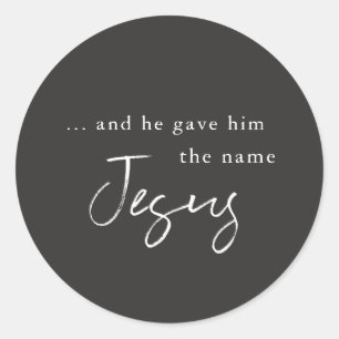 Adesivo Redondo Vinheta de Natal Religiosa