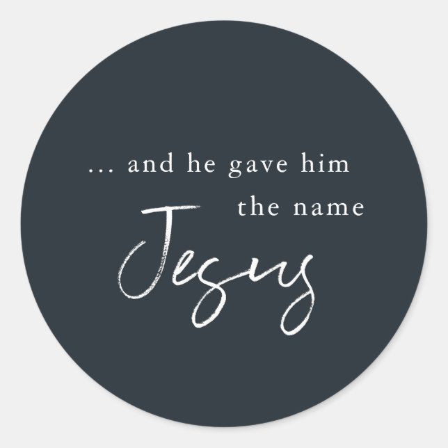 Adesivo Redondo Vinheta de Natal Religiosa (Frente)