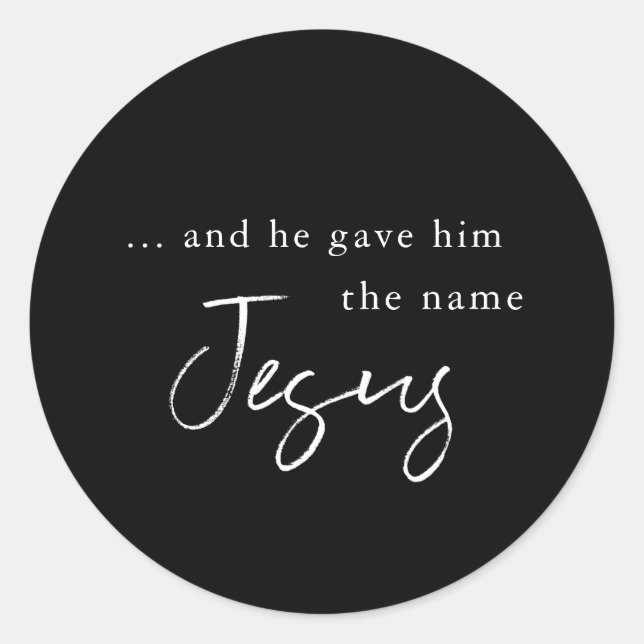 Adesivo Redondo Vinheta de Natal Religiosa (Frente)