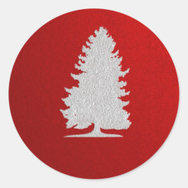 Adesivo Redondo Vinheta de Natal Silhout