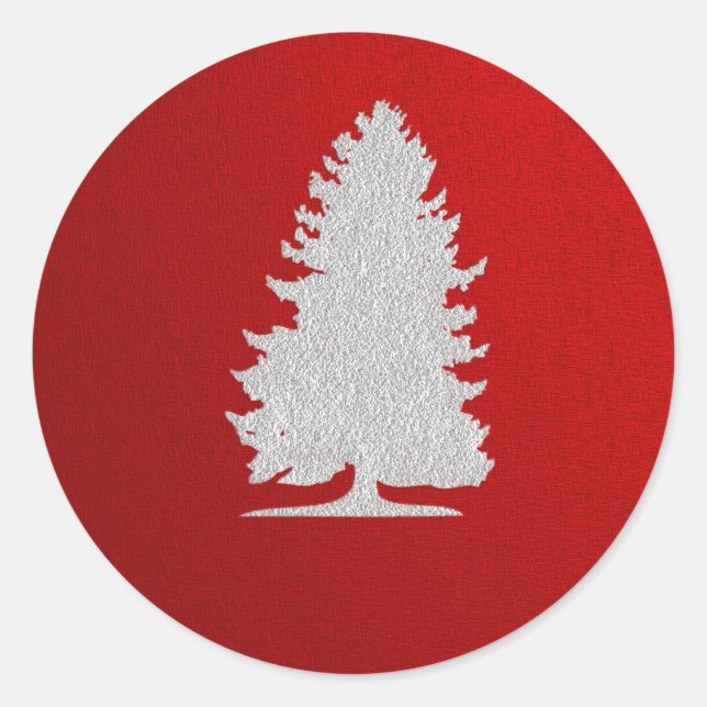 Adesivo Redondo Vinheta de Natal Silhout (Frente)