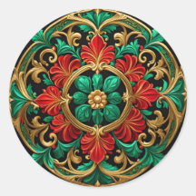 Vinheta de Natal Vermelho Verde