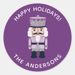 Adesivo Redondo Vinheta de Nozes Natal Feriado