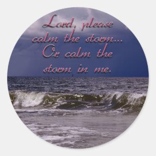 Adesivo Redondo Vinheta de oração cristã