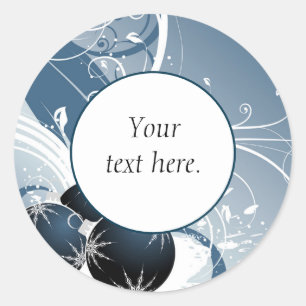 Adesivo Redondo Vinheta De Ornações De Glitter E Sparkle