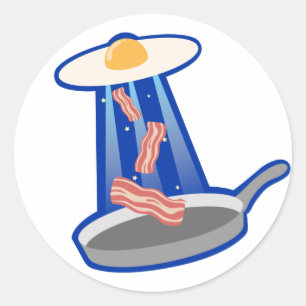 Adesivo Redondo Vinheta de Ovo-OVNI