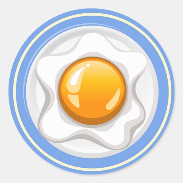 Adesivo Redondo Vinheta de ovo - SRF (Frente)