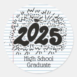 Adesivo Redondo Vinheta de papel folha de papel solta do Formando