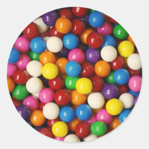 Adesivo Redondo Vinheta de pastilha elástica