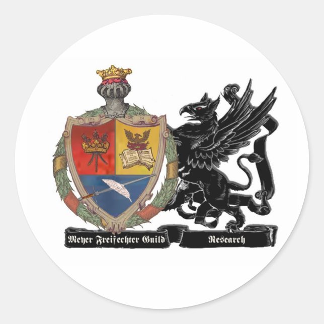 Adesivo Redondo Vinheta de pesquisa MFG (Frente)