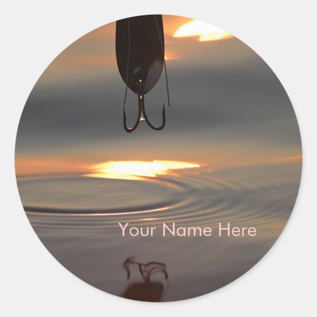 Adesivo Redondo Vinheta de Placa de Retenção Sunset (Frente)