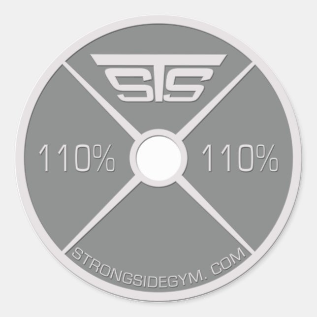 Adesivo Redondo Vinheta de placa STS (Frente)