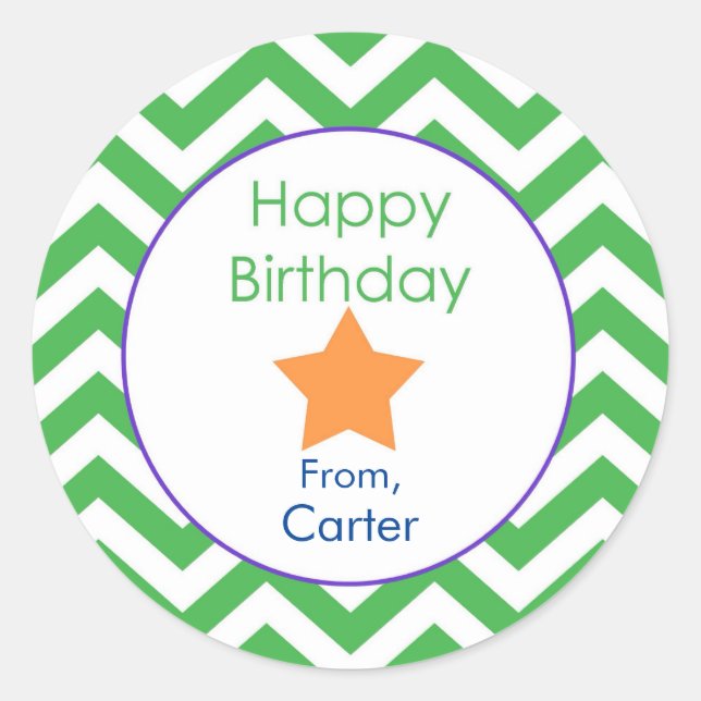 Adesivo Redondo Vinheta de Presente Personalizada de Passageiro Ve (Frente)