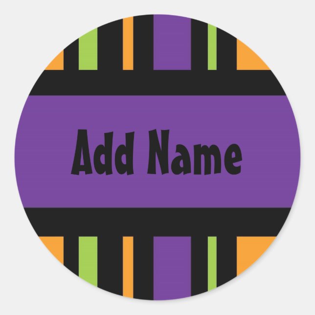 Adesivo Redondo Vinheta de presentes de Halloween (Frente)