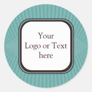 Adesivo Redondo Vinheta de Primavera Aqua