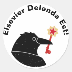 Adesivo Redondo Vinheta de protesto Elsevier