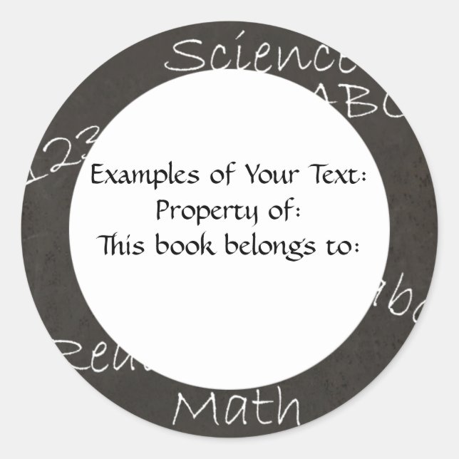 Adesivo Redondo Vinheta de quadro (Frente)